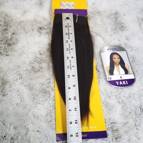 NWT 2 Outre Premium Purple Pack 100% Human Hair Yaki Weave Brown Extension - Picture 11 of 15